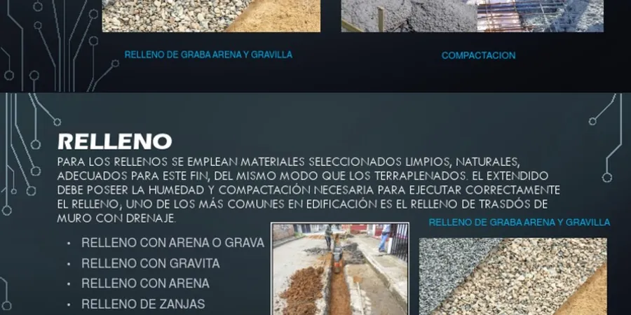 Imagen ilustrativa de Cimentaciones rellenos en Iquique